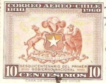 Stamps : America : Chile :  sesquicetenario del primer gobierno nacional