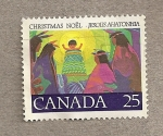 Sellos de America - Canad� -  Natividad con figuras indias