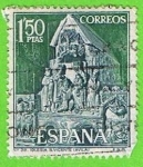 Stamps Spain -  Iglesia de San Vicente (Avila)