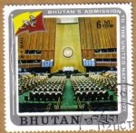 Stamps : Asia : Bhutan :  Admision Naciones Unidas