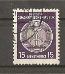 Stamps Germany -  Cuadrante del compas a derecha / Fondo lineado.