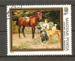 Stamps Hungary -  Pinturas de Animales. (Galeria Nacional de Budapest).