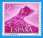 Stamps : Europe : Spain :  Pro trabajadores españoles de Gibraltar ( Vistas del peñon de Gibraltar)