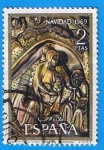Stamps Spain -  Navidad 1969 (Natividad del Señor Retablo de la Catedral de Gerona)