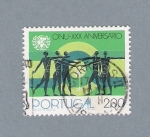 Stamps Portugal -  Onu XXX Aniversario