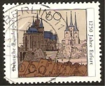 Stamps Germany -  1250 anivº de la villa de erfurt, catedral e iglesia saint sever
