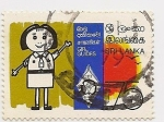 Stamps Sri Lanka -  Girl Guides