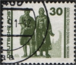Stamps : Europe : Germany :  Monumento a Goethe y Schiller - Weimar
