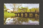 Stamps Norway -  puente de la ciudad de frederikstad