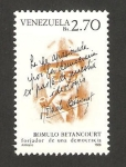 Stamps Venezuela -  romulo betancourt, forjador de una democracia, con texto sobreimpresionado