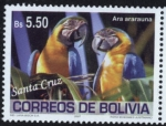 Stamps Bolivia -  Aves de Bolivia - Santa Cruz