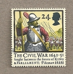 Stamps United Kingdom -  Guerra civil 1642-51
