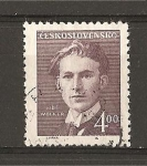 Stamps Czechoslovakia -  Homenaje a escritores Nacionales./ Grabado.