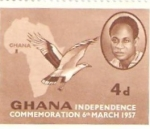 Sellos de Africa - Ghana -  INDEPENDENCE COMMEMORATION 6 MARCH1957