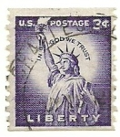 Stamps : America : United_States :  Liberty 1954 3¢
