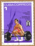 Stamps America - Cuba -  Campeonato Mundial Pesas