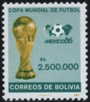 Stamps Bolivia -  Compa mundial de Futbol Mexico 86