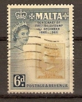 Stamps : Europe : Malta :  CENTENARIO  DE  LA  PRIMERA  ESTAMPILLA