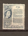 Stamps : Europe : Malta :  MANUSCRITO  DE  F.D. ROOSEVELT