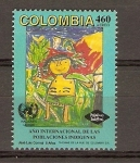 Sellos de America - Colombia -  AÑO  INTERNACIONAL  DE  LOS  PUEBLOS  INDÍGENAS