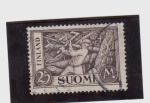 Stamps Finland -  Leñador