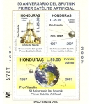 Stamps Honduras -  50  ANIVERSARIO  DEL  SPUTNIK