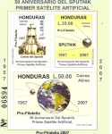 Stamps Honduras -  50  ANIVERSARIO  DEL  SPUTNIK