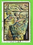 Stamps Spain -  Navidad 1973 (Nacimiento Capiteldel Monasterio de Silos (Burgos)