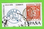 Sellos de Europa - Espaa -  Dia mundial del sello (Parrilla y fechador de Sevilla)