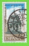 Stamps Spain -  Primer centenario de la academia de vellas artes en Roma (Templte de Bramante)