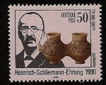 Stamps Germany -  Heinrich Schliemann - Arqueólogo descubridor de Troya