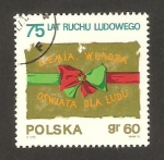Sellos de Europa - Polonia -  75 anivº del movimiento campesino en Polonia