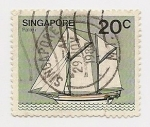 Stamps Asia - Singapore -  Barco (Palari)
