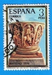 Stamps : Europe : Spain :  Navidad 1974  (Adoracion de los Reyes Valcomero)