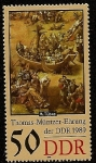 Sellos de Europa - Alemania -  Thomas Müntzer - detalle del mural de Werner Tübke 