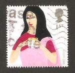 Stamps United Kingdom -  europa, la gastronomía, india bebiendo te
