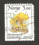 Sellos del Mundo : Europa : Noruega : champiñon, cantharellus cibarius