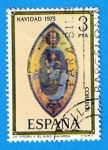 Stamps Spain -  Navidad 1975, (La Virjen y el niño Retablo del Santuario de San Miguel Navarra.