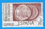 Sellos de Europa - Espa�a -  Bimilenario de Zaragoza, (Moneda de Cesar Agusto)
