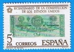 Sellos de Europa - Espa�a -  Bimilenario de la independencia de los Estado Unidos( Billete de un Dolar)