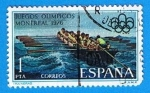 Stamps Spain -  XXI Juegos Olimpicos en Montreal, (Traineras)