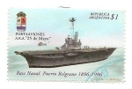 Stamps America - Argentina -  Portaaviones A.R.A. 