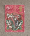 Stamps United Kingdom -  Ilustración del siglo XIV de Lisle Pasalter