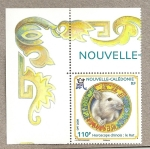 Stamps Oceania - New Caledonia -  AÃ±o chino de la rata