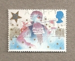 Stamps United Kingdom -  Muchacho rodeado de estrellas