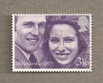 Stamps United Kingdom -  Boda de la princesa Ana con Mark Philips
