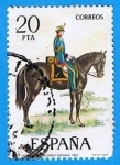 Sellos de Europa - Espaa -  Capitan de Artilleria, Seciones Montadas