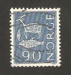 Stamps Norway -  reno, pez y cepo