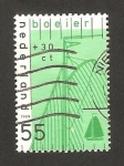 Stamps Netherlands -  Velero, detalle y silueta de un barco