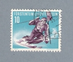 Stamps Liechtenstein -  Esquiador